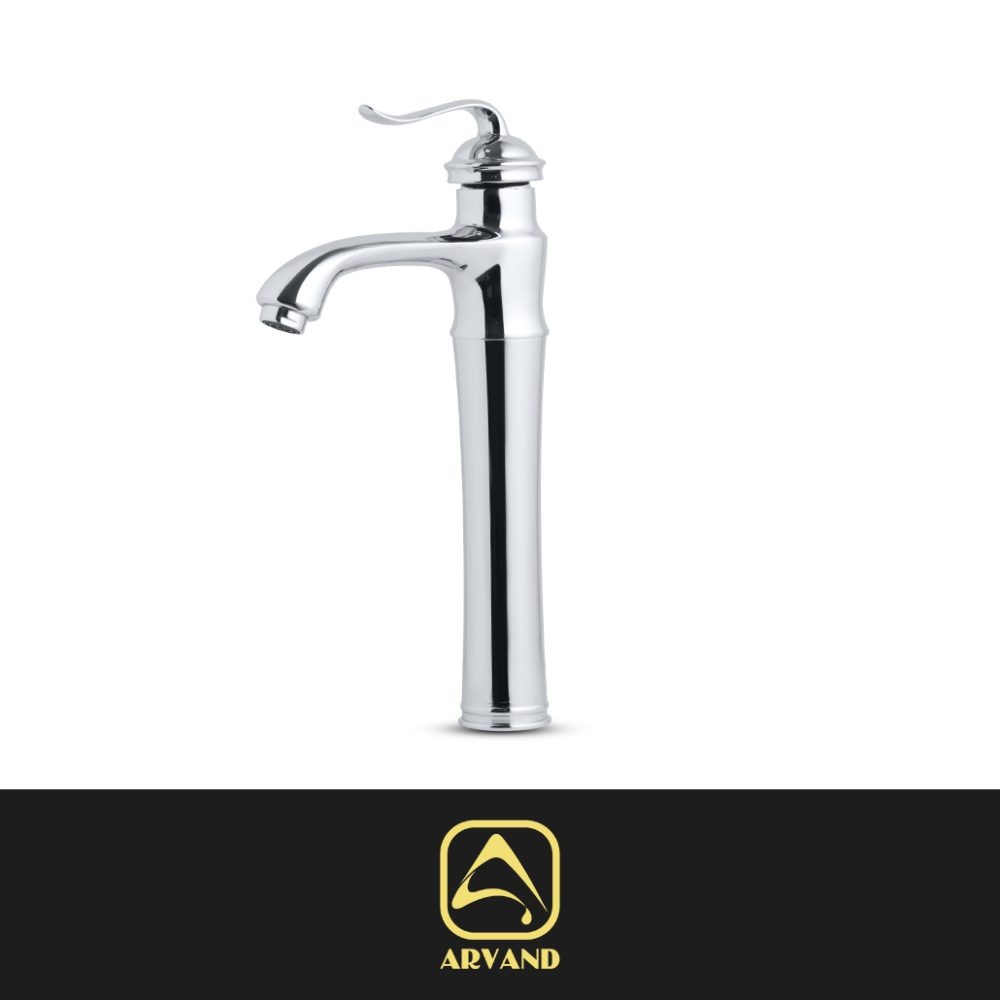 شیر روشویی پایه بلند وینز کروم براق اروند