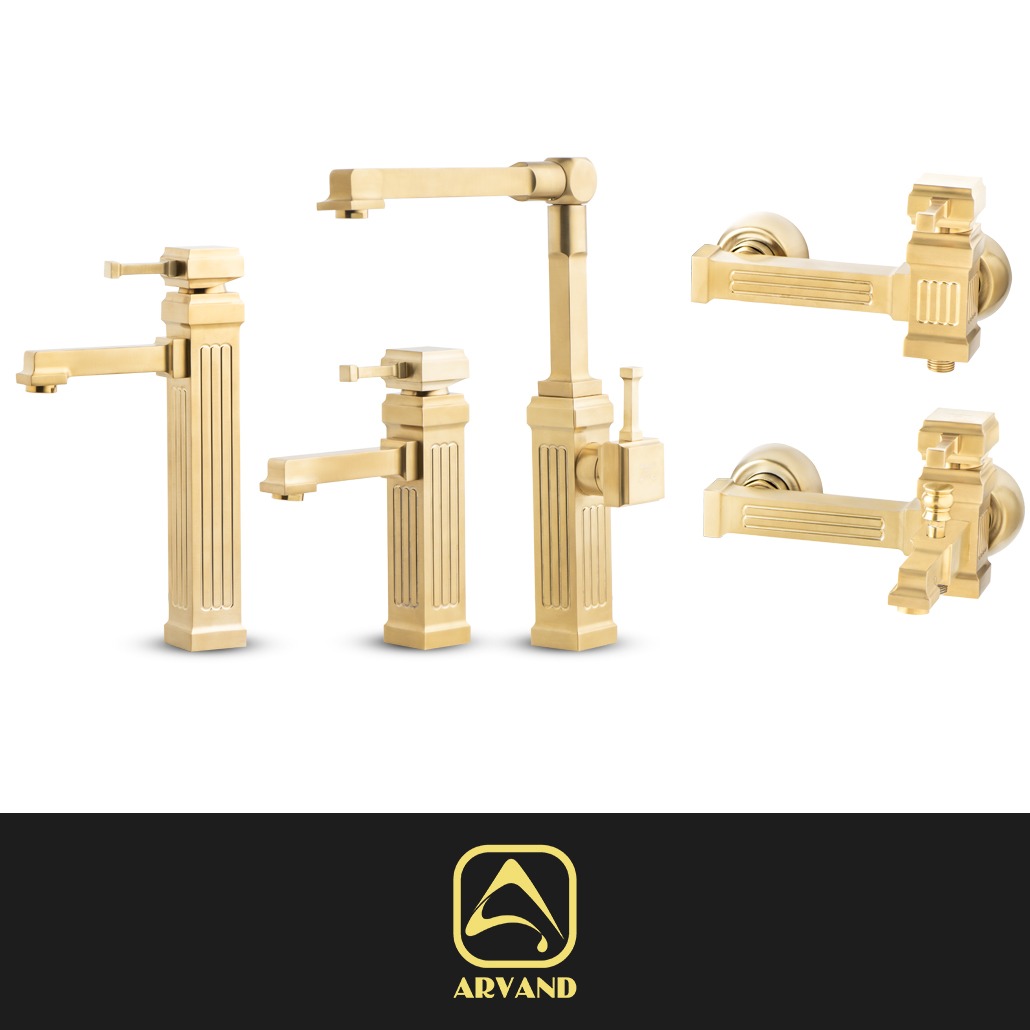 ست شیرآلات دالاس طلایی مات اروند