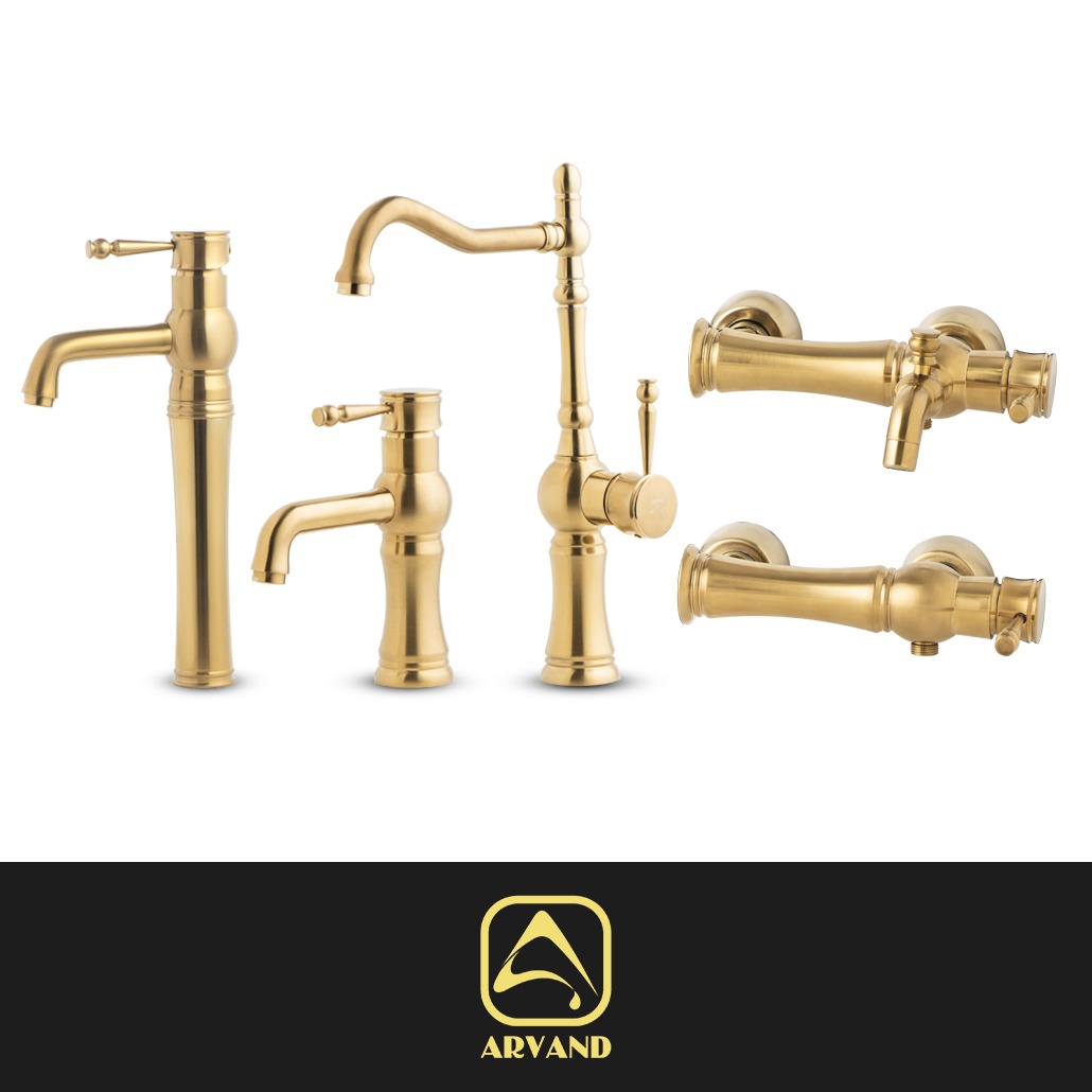 ست شیرآلات رم طلایی مات اروند