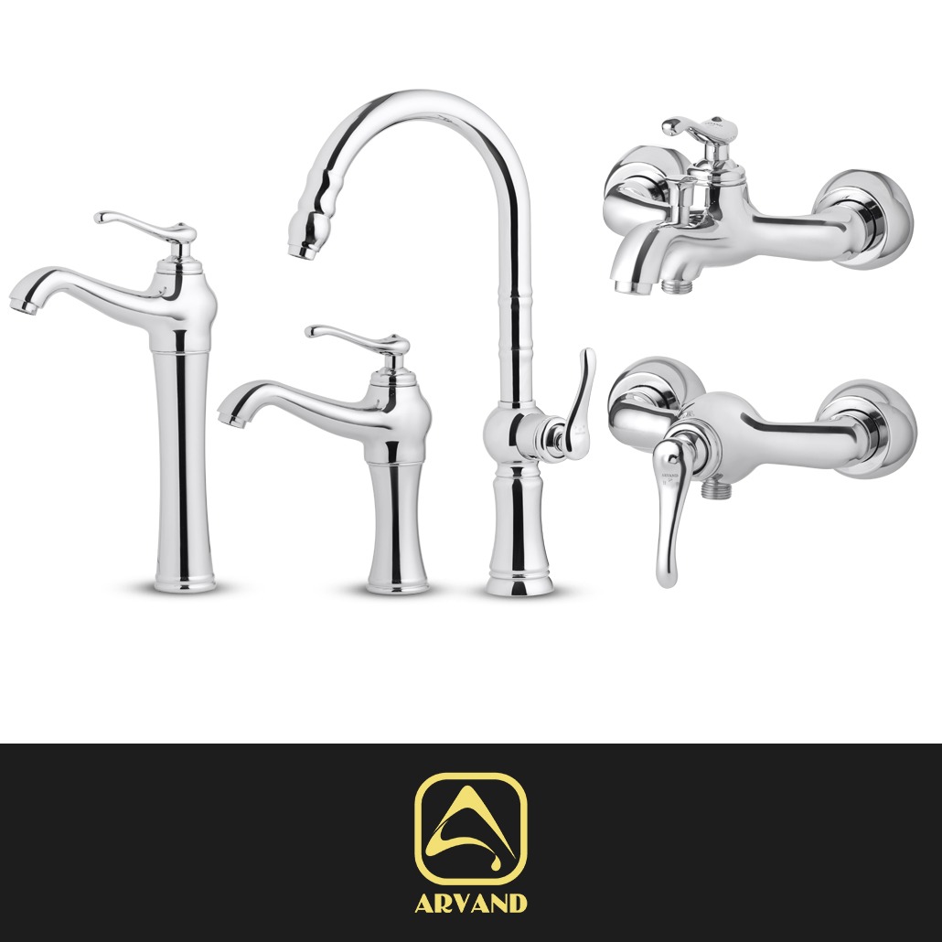 ست شیرآلات فلور کروم براق اروند