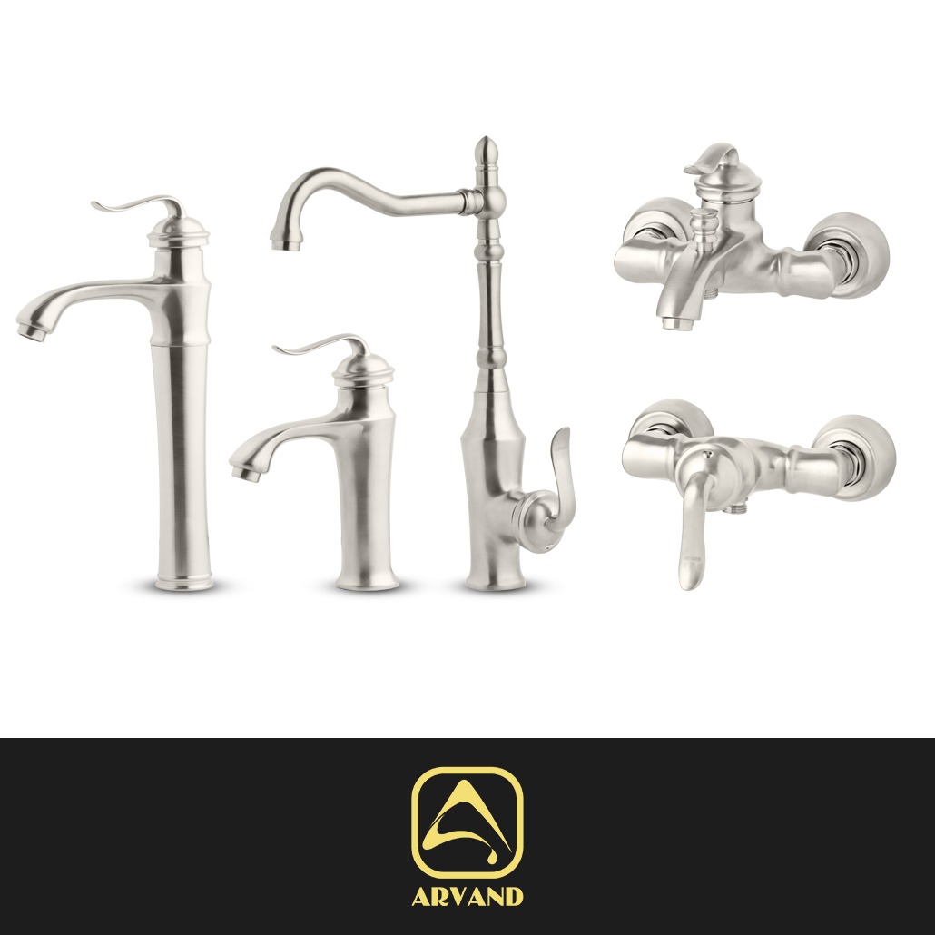 ست شیرآلات ونیز کروم مات اروند