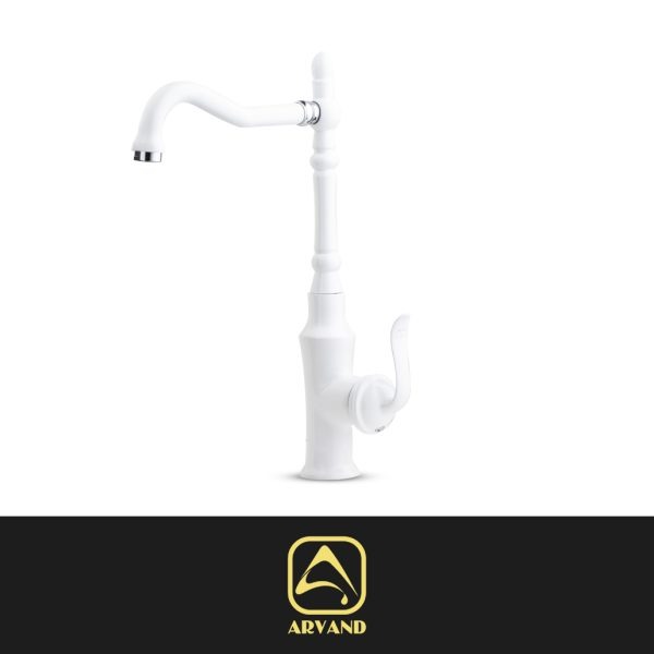 شیر سینک ونیز سفید کروم اروند