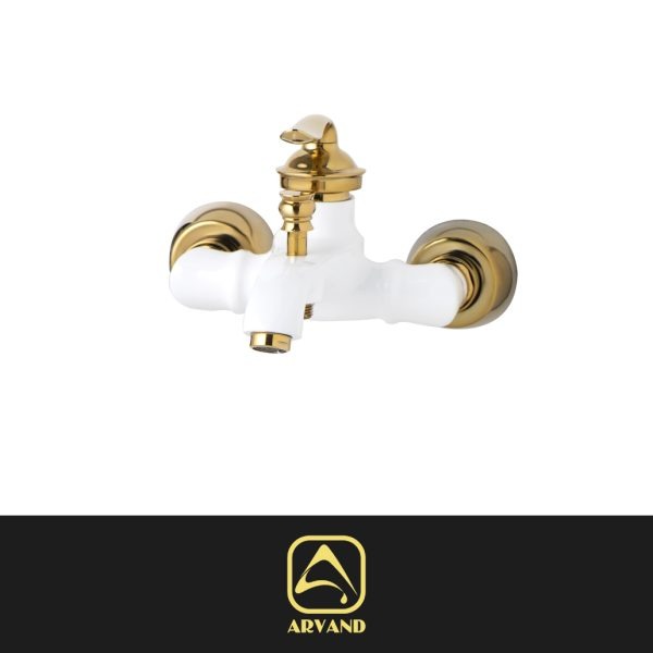 شیر حمام وینز سفید طلایی اروند