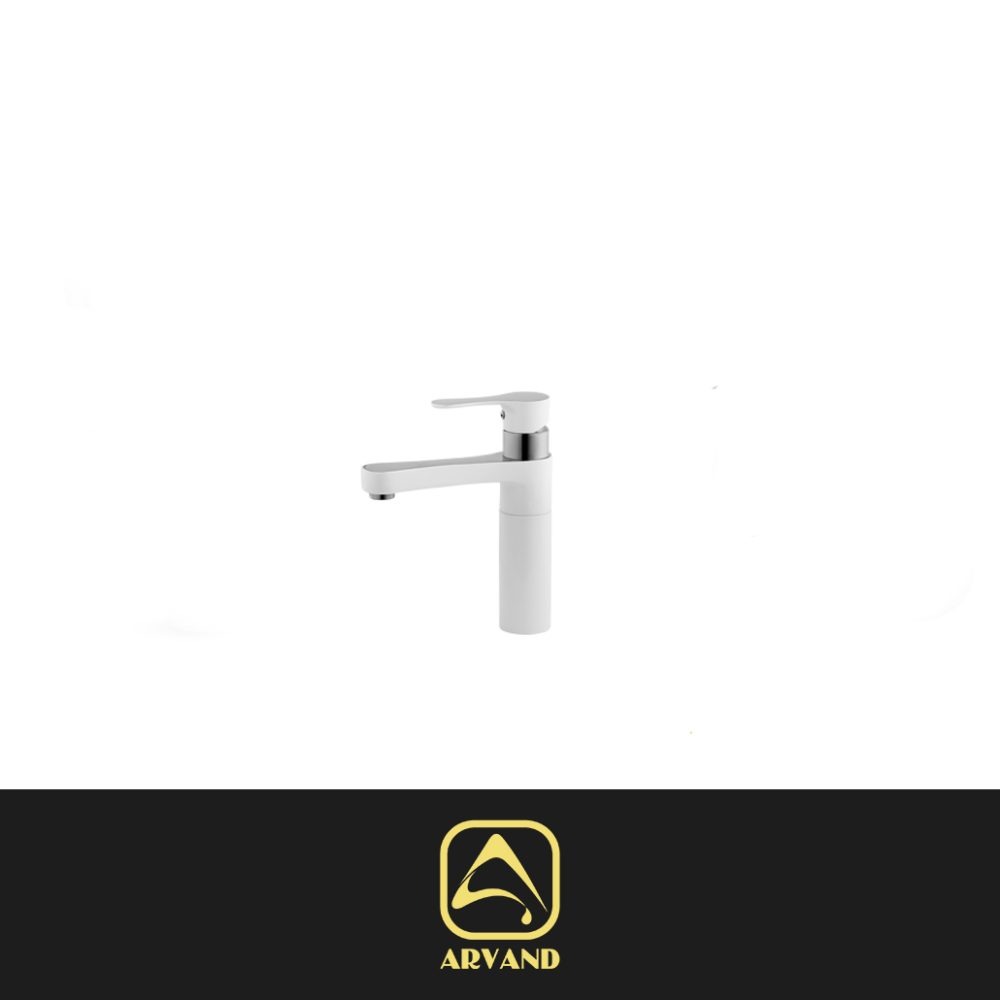 شیر روشویی پارما سفید کروم اروند