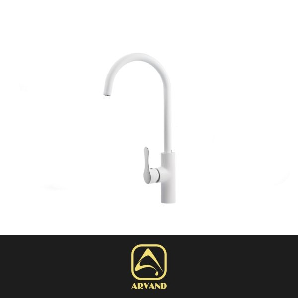 شیر سینک پارما سفید کروم اروند
