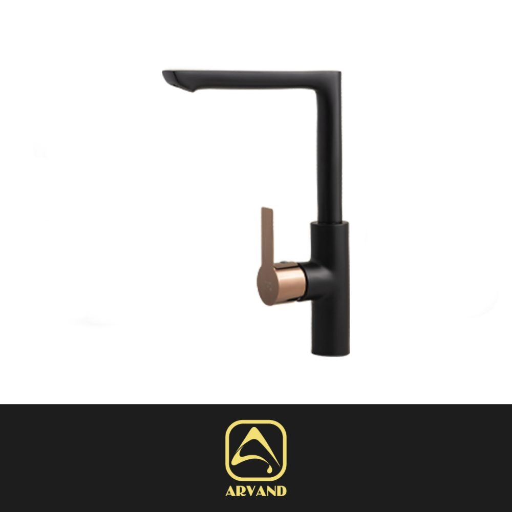 شیر سینک پالرمو مشکی رزگلد اروند