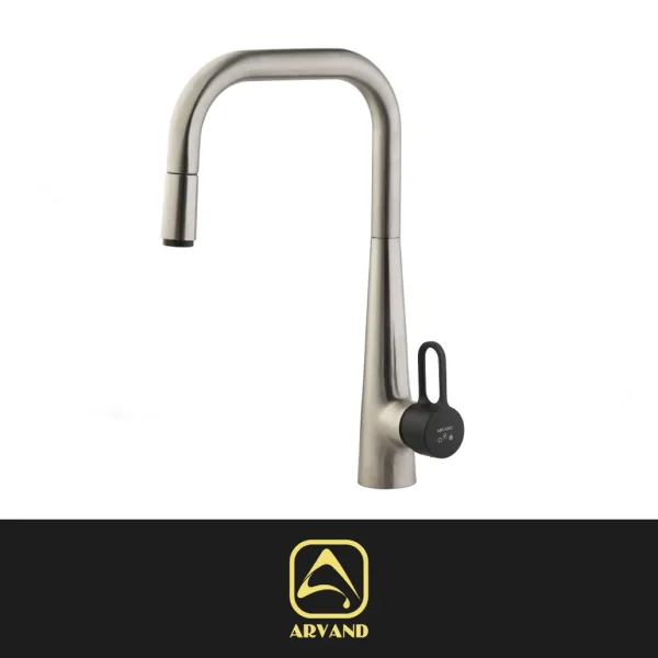 شیر شاوری آندریا - استیل-مات-مشکی