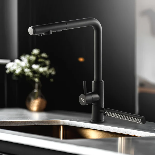 شیر آشپزخانه سه‌منظوره سیسیل با قابلیت‌های شستشو، تصفیه آب و میوه‌شور